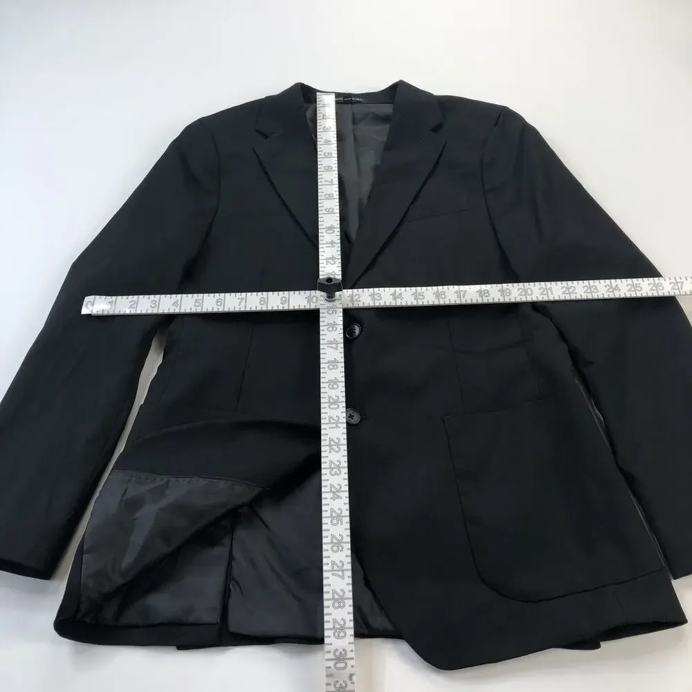 Banana Republic Tailored Fit 40 Polyester Button Blazer Sport Coat Black HRJ
